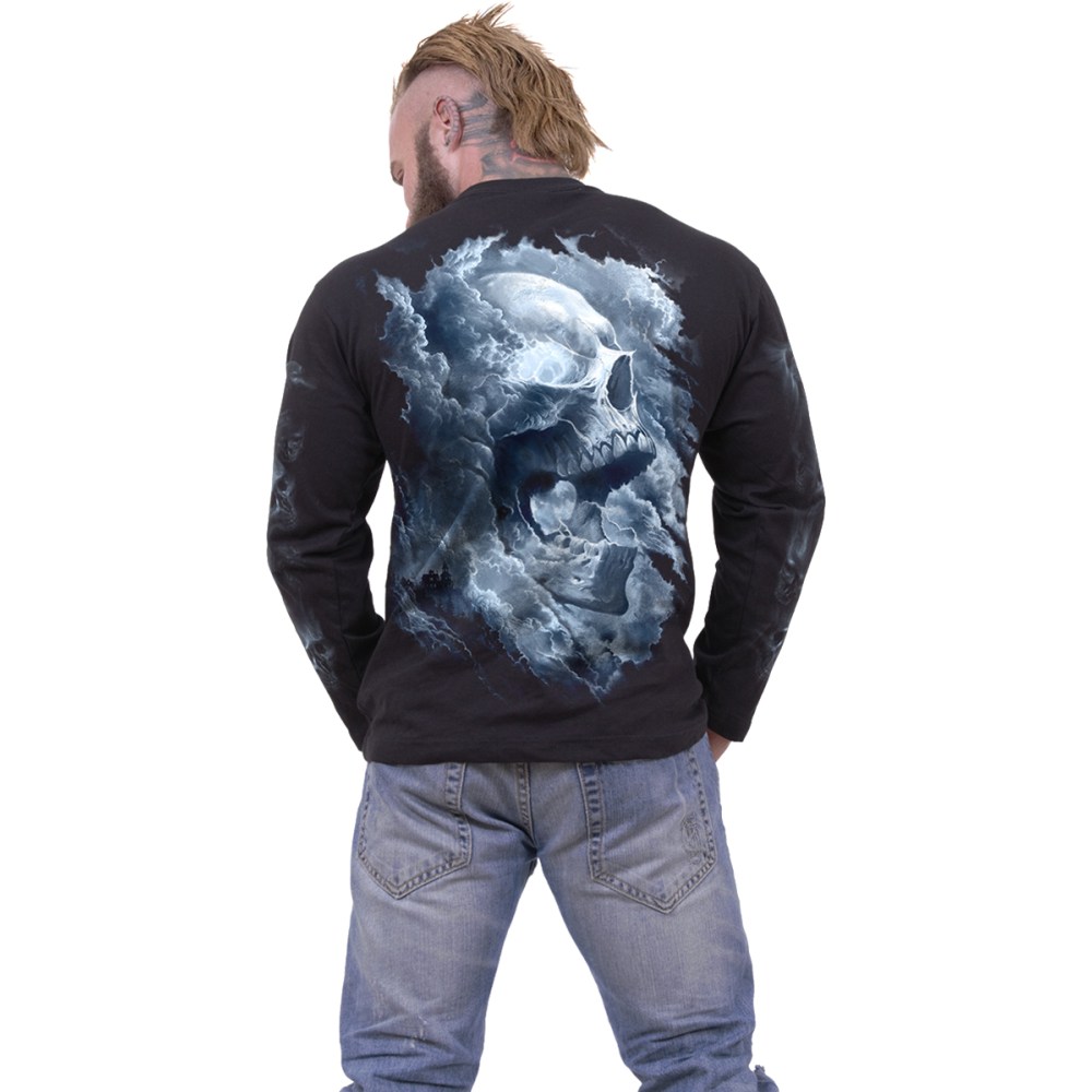 Spiral - Grave Skies Longsleeve shirt - Zwart